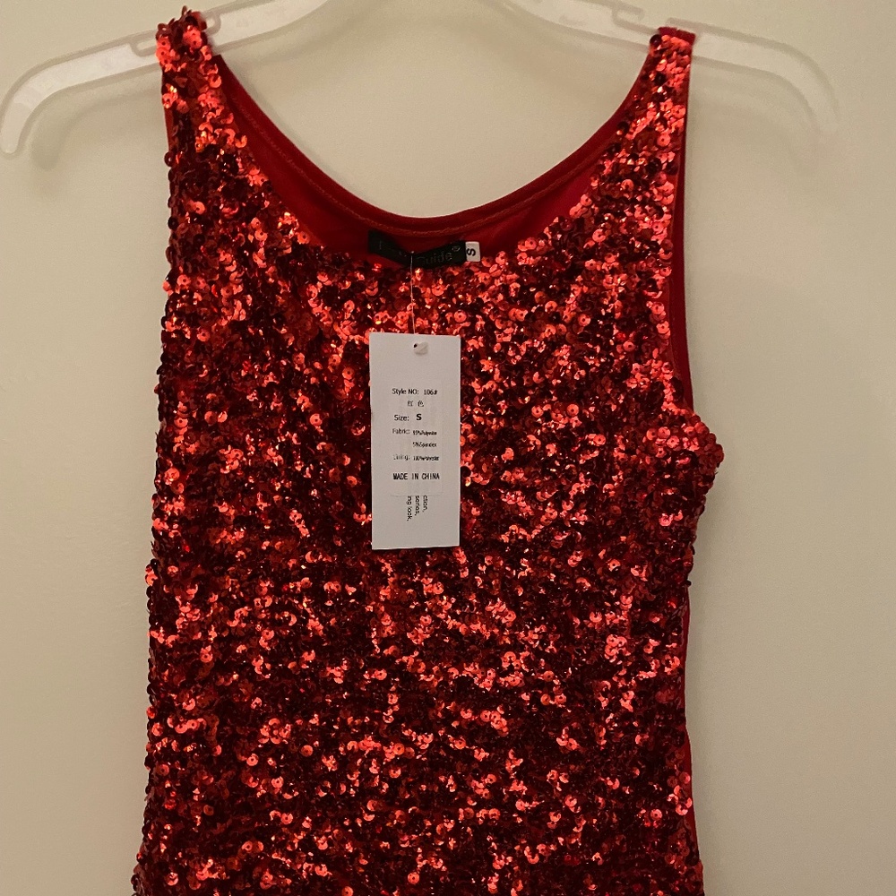 Red Sequin Top